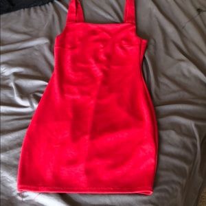 Red mini dress